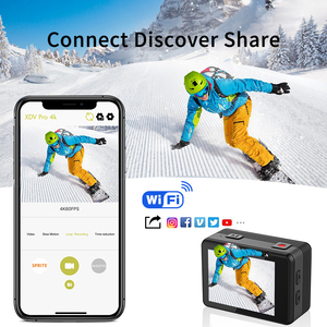 Caméra d'action 4K60fps, boîtier étanche 30M, écran tactile 2.0'', double écran F/2.0 en option, WIFI, vision nocturne, <span class=keywords><strong>zoom</strong></span> optique, MicroSD - Product Image 3