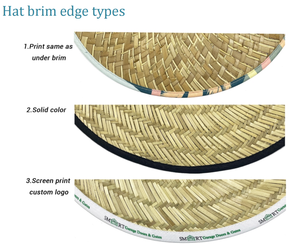 Stile americano bandiera personalizzata aquila bagnino di paglia cappelli a tesa larga erba naturale traspirante parasole per la promozione - Product Image 3