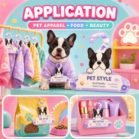 Étiquette suspendue en carton épais et résistant, personnalisée, pour accessoires pour animaux de compagnie, magasin de vêtements, fabricant