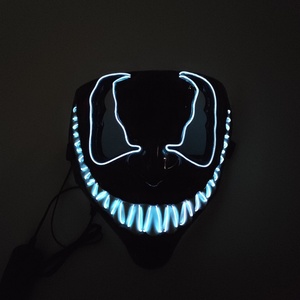 Masque LED lumineux en PVC pour Halloween, motif Vénome Clown V-Shaped Script-Killing Werewolf, pour fête d'horreur intégrale - Product Image 6