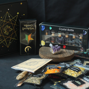 ชุดอุปกรณ์แม่มด 84 ชิ้น ประกอบด้วยหินคริสตัล สมุนไพร เทียน ของตกแต่งวิญญาณ ของขวัญฮาโลวีนสำหรับเพื่อน - Product Image 3