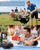 Brosse de nettoyage électrique pour barbecue, brosse motorisée à couple élevé, gants de protection, étanche, rechargeable, barbecue sécurisé