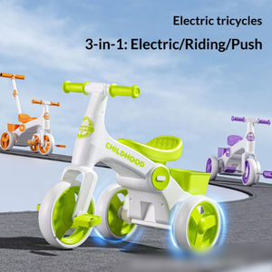 <span class=keywords><strong>Triciclo</strong></span> Eléctrico de Pedales para Niños de 1 a 6 Años, de Plástico, Ligero, Fácil de Empujar, Multifuncional, Recargable - Product Image 4