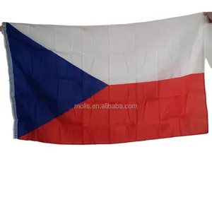 Stock barato 100% poliéster grande 3*5 pies República Checa Bandera de país con dos ojales - Product Image 1