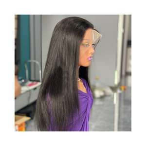 Venta caliente <span class=keywords><strong>Clueless</strong></span> 13*4 Peluca de encaje Venta al por mayor 180% Densidad Larga Recta Remy Peluca de encaje frontal Cabello humano para mujer - Product Image 5