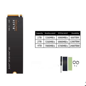 قرص صلب أصلي SN850X SSD SN7100 بسعة 1 تيرابايت و<span class=keywords><strong>2</strong></span> تيرابايت و4 تيرابايت NVMe Gen4 M.<span class=keywords><strong>2</strong></span> 2280 PCIe4.0X4 لجهاز PS5 من ويسترن ديجيتال WD_BLACK - Product Image 3