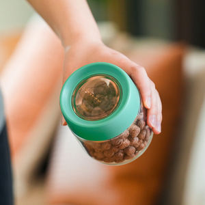 Lüks saklama kavanozları mutfak cam gıda kahve saklama kabı kavanoz seti ile büyüteç hava Tigtht yapışan kapak - Product Image 4