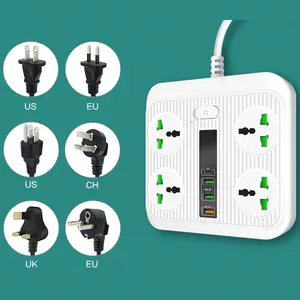 Manufacturer Supply Family T18 White Usb Fast Charging Port Power Strip For Sale