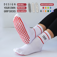 Chaussettes antidérapantes de haute qualité pour femmes, chaussettes de yoga antidérapantes, chaussettes de sport Pilates, chaussettes à grip Pilates, chaussettes de yoga avec logo personnalisé