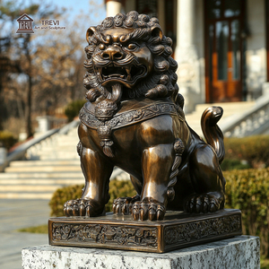 Tradizionale bronzo statua Fu cani <span class=keywords><strong>leoni</strong></span> cinesi guardiani per la vendita - Product Image 5