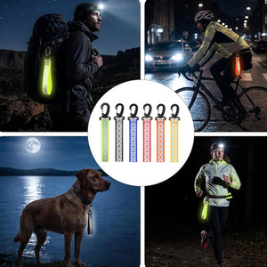 Sangles réfléchissantes lumineuses personnalisables, porte-clés, étiquettes réfléchissantes pour sacs à dos, pendentifs réflecteurs de nuit - Product Image 6