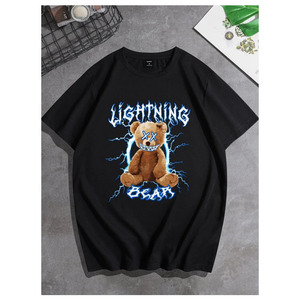 Áo Thun Nam Thăng Hoa Mới Quần Áo Gấu Bảng Chữ Cái Áo Thun Nam Có Logo In Tùy Chỉnh Cho Nam - Product Image 1