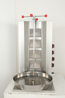 JABS Commercial en acier inoxydable 4 brûleurs rotatif au gaz Shawarma Grill Food Shawarma Kebab Machine
