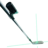 Laser vert haute puissance à ligne croisée 520nm <1mW, batterie Li-ion, portée de contrôle 100M, portée 10m <20mm, entraînement de golf ambidextre