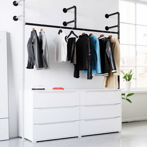 Combohome Modern Loft Ruben Wardrobe <strong>with</strong> Clothes Rail Open Accessible <strong>Coat</strong> <strong>Rack</strong> <strong>Chest</strong> <strong>of</strong> <strong>Drawers</strong> Eco-Friendly Home Furniture - Product Image 3