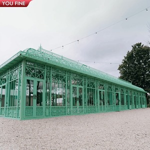 Gazebo Grande de Hierro para Jardín YOUFINE, Estructura de Conservatorio de Hierro Forjado para Decoración de Exteriores Tipo Chateau - Product Image 5