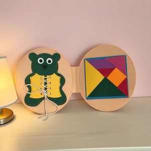 Montessori cảm thấy đầu cuốn sách vải 3D lập thể giáo dục mầm non công cụ giảng dạy trẻ em có thể giặt bảng bận rộn - Product Image 2