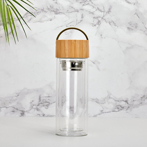 <span class=keywords><strong>Borraccia</strong></span> in vetro borosilicato personalizzato stile classico con coperchio <span class=keywords><strong>di</strong></span> <span class=keywords><strong>bambù</strong></span> bicchiere regalo Business - Product Image 6
