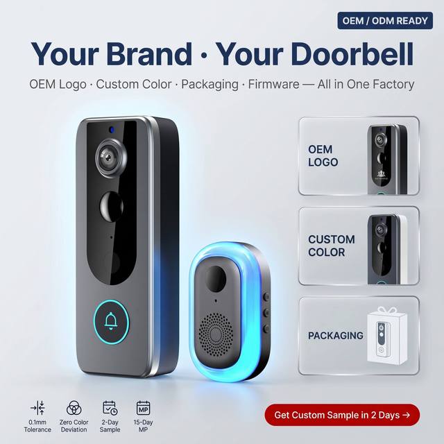 720P Intelligent Wireless Video Doorbell PIR Motion Detection Two-way Communication Night Vision Battery Powered Tuya App Water
