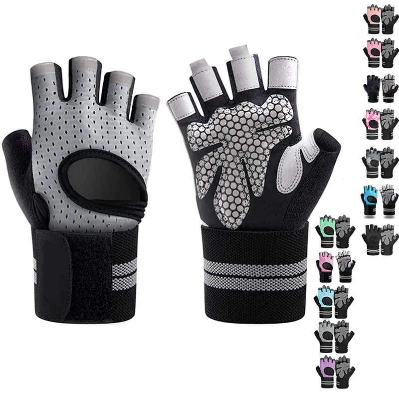 Guantes de levantamiento de pesas de Entrenamiento Personalizados MKAS al por mayor para entrenamiento de gimnasia hombres mujeres gimnasio levantamiento de pesas GUANTES DE Fitness