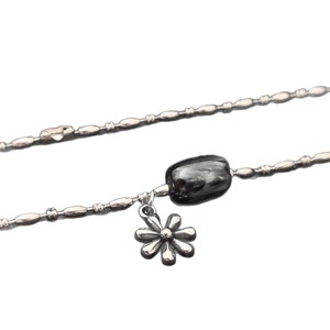 Collar de Bambú Vintage con Perlas y Flores 'Flowers All Way' de <span class=keywords><strong>Taobao</strong></span>, Estilo Retro, Unisex, para Hombre y Mujer - Product Image 5