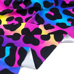 polyamide elastane 4 way stretch nylon neon custom leopard print lycra swimwear fabric with high quality