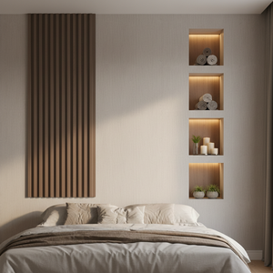 Revêtement mural en WPC imitation bois, directement de l'usine, pour le marché américain, isolation thermique, panneau mural décoratif - Product Image 1