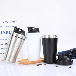 Botella Mezcladora de Proteínas de 700ml+200ml, Vaso Mezclador de Acero Inoxidable 304, Botella para Batidos de Proteínas y Café con Mezclador y Taza - Product Image 5