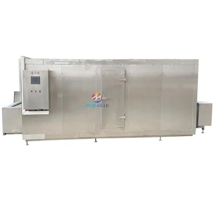 Di alta qualità Iqf congelatore rapido a spirale macchina di congelamento rapido patatine fritte di pollo Popcorn Tunnel congelatore rapido
