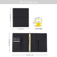 Agenda/Planificateur Hongbo personnalisé en cuir Saffiano multicolore A5 avec anneaux argentés/noirs/dorés – Cadeau esthétique