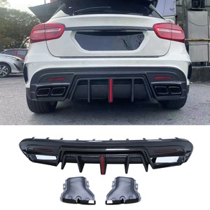 Difusor de punta de escape parachoques trasero labio espada aletas alerón Winglet difusor para <span class=keywords><strong>Mercedes</strong></span> Benz <span class=keywords><strong>GLA</strong></span> clase X156 GLA45 <span class=keywords><strong>AMG</strong></span> 2013-2016 - Product Image 4