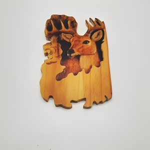 <span class=keywords><strong>Sculture</strong></span> <span class=keywords><strong>da</strong></span> <span class=keywords><strong>Parete</strong></span> in <span class=keywords><strong>Legno</strong></span> Artigianali di Animali Intagliate e Incise Decorazione Ecologica per la Casa Personalizzabile per Tutte le Festività - Product Image 6