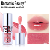 Gloss repulpant pour les lèvres végétalien mignon, marque privée, gloss hydratant pour les lèvres, huile teintée, ingrédients minéraux, effet brillant