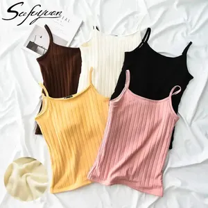SFYS23 High Quality Women'S Clothing Solid Color Plus Fleece Warm Halter Vest Women'S Body Shaping Top Women'S Tank Tops