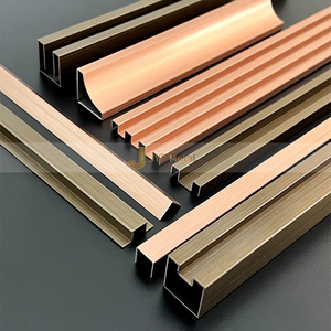 Accessoires pour carrelage J429 Bande décorative en acier inoxydable Garniture de carrelage en forme de U Garniture de carrelage en céramique et métal de haute qualité pour sol - Product Image 6