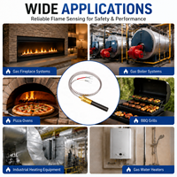 Sensor de llama piloto con generador termopilas de 750mV de latón, compatible con calentadores de agua a gas y chimeneas exteriores, repuestos para reparación