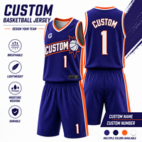 Maillots de basket-ball personnalisés en gros, ensembles de maillots et shorts de basket-ball USA, uniformes d'entraînement en mesh pour les équipes scolaires et les clubs
