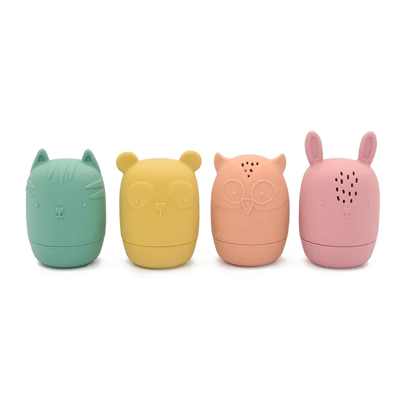 New design Colorful Customized silicone Animal bath toy spray water infant bathing toys for Kids