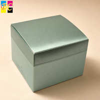 Boîte d'emballage cosmétique personnalisée en carton vert sauge, pliable, pour pot de crème, avec insert découpé rond, boîte en papier pour soins de la peau, vente en gros