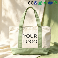Personalisierte Öko-Freundliche Baumwoll-Canvas-Tragetasche mit Eigenem Logo, Wiederverwendbare Einkaufstasche für Großhandel und Werbung
