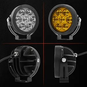 Baccelli luminosi a LED da 4.5 pollici faretto a LED ausiliario fendinebbia per moto Mini luci di guida a LED fuoristrada per moto