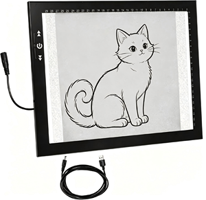 แผ่นรองวาดภาพแบบมีไฟ LED บางเฉียบ ชนิด USB สำหรับวาดภาพ ร่างภาพ และงานฝีมือ - Product Image 1