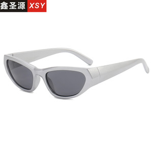 Lunettes de soleil sport Xsy, monture PC, protection UV400, pour cyclisme en extérieur, voyage, monture petite et tendance, verres bleus - Product Image 3