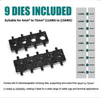 Herramienta de crimpado hidráulica manual PRO'SKIT CP-70K con bombas hidráulicas manuales o eléctricas para terminales de cables y aplicaciones de conectores.