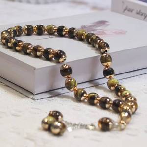 Cuentas de Oración YASEEN de Estilo Étnico con Degradado de Color Láser Brillante, 12 mm, 33 Piezas, Portátiles, que Cambian de Color, para Adoración Islámica - Product Image 1