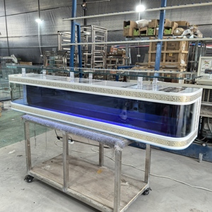 Fabbrica su misura di lusso tavolo di vetro caffè TV Cabinet casa mobili pesci rossi serbatoio materiale plastico acquario - Product Image 4