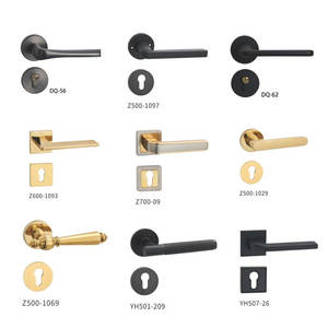 Son stilleri alüminyum alaşım paslanmaz çelik fırçalanmış uzun plaka kapı kolu kilit iç için ahşap kapı - Product Image 4