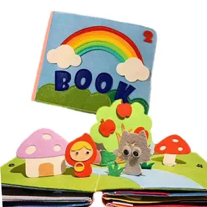 Heißer Verkauf Montessori Spielzeug Bücher Filz für Kinder fühlte beschäftigt Bücher zu Hause Schule Kinder Lernbuch Filz ruhiges Buch Filz China Fabrik
