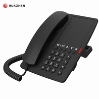 Téléphone IP sans fil H4W noir pour chambre d'hôtel, Wi-Fi 6 double bande, 5 touches programmables, USB-A, panneau personnalisé