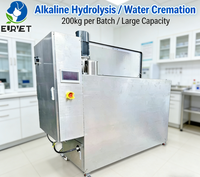 Machine d'acquamation animale EURVET pour animaux de compagnie, équipement vétérinaire, capacité 200 kg, système d'hydrolyse alcaline